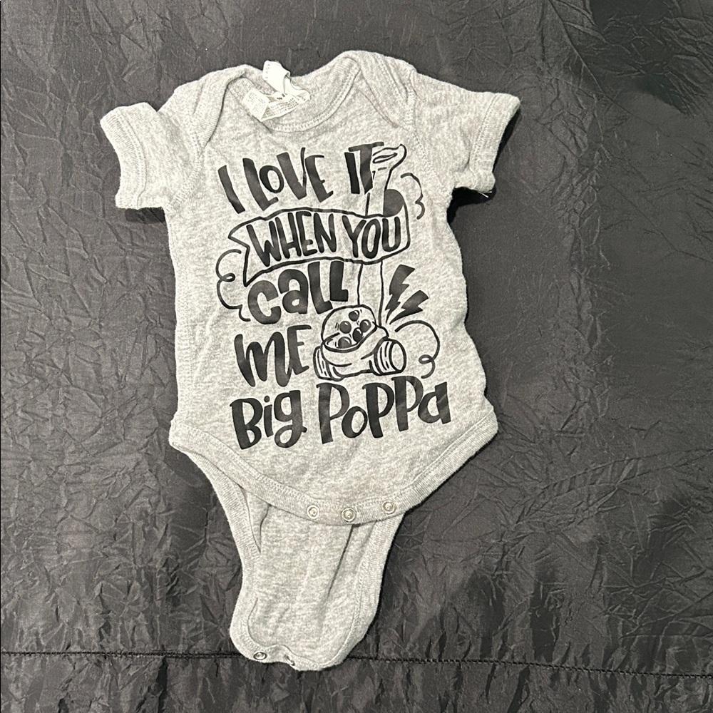 Newborn Gray Graphic Onesie